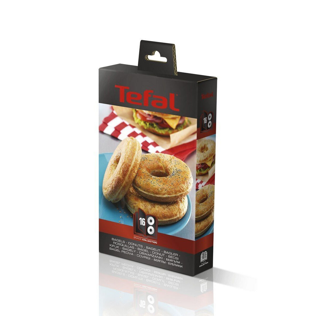 Formgjuten Tefal Bagels Snack Collection Smörgåsmaskin Svart - 2