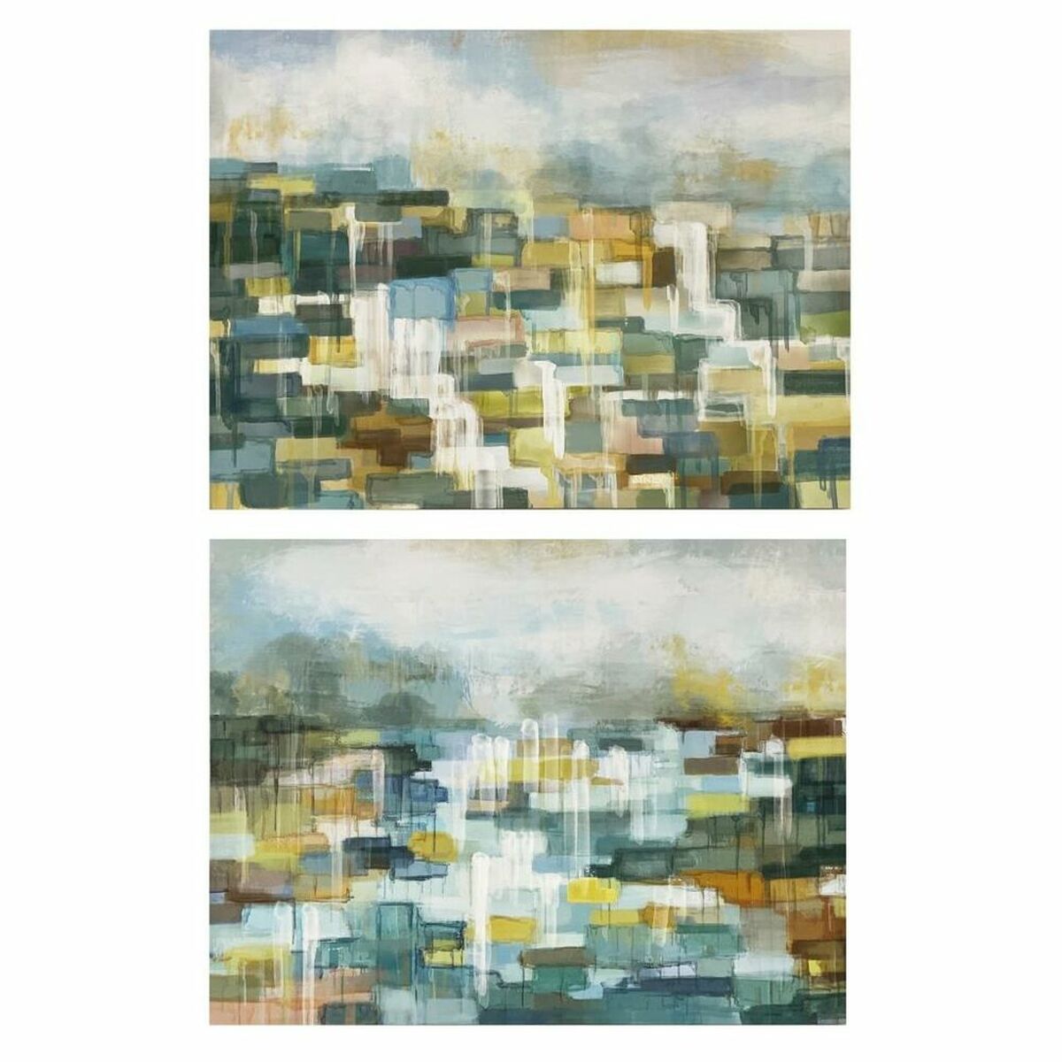 Tavla DKD Home Decor Abstrakt 120 x 3 x 90 cm Modern (2 antal) - 2