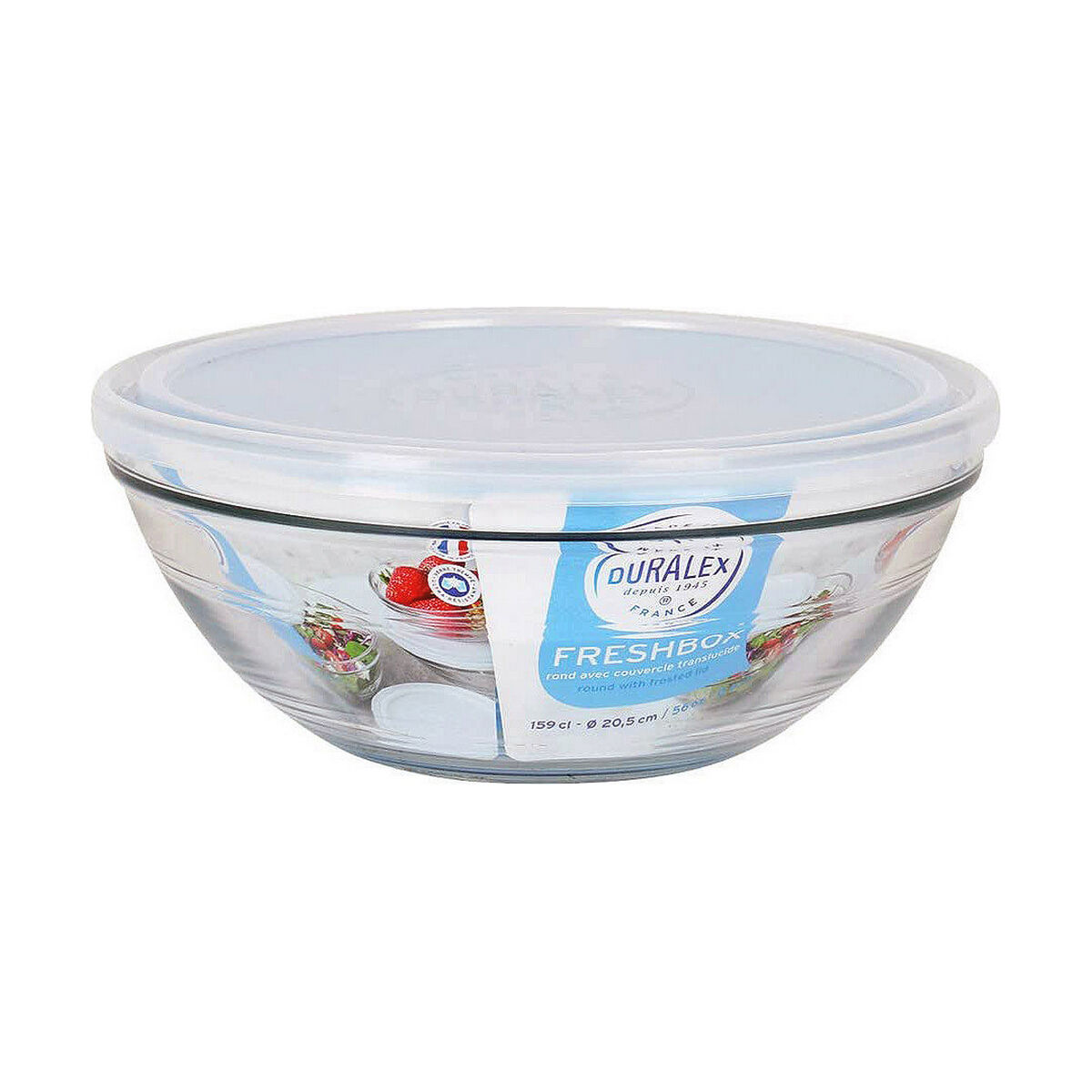 Hermetisk matlåda Duralex S2209589 Blå 1,6 L