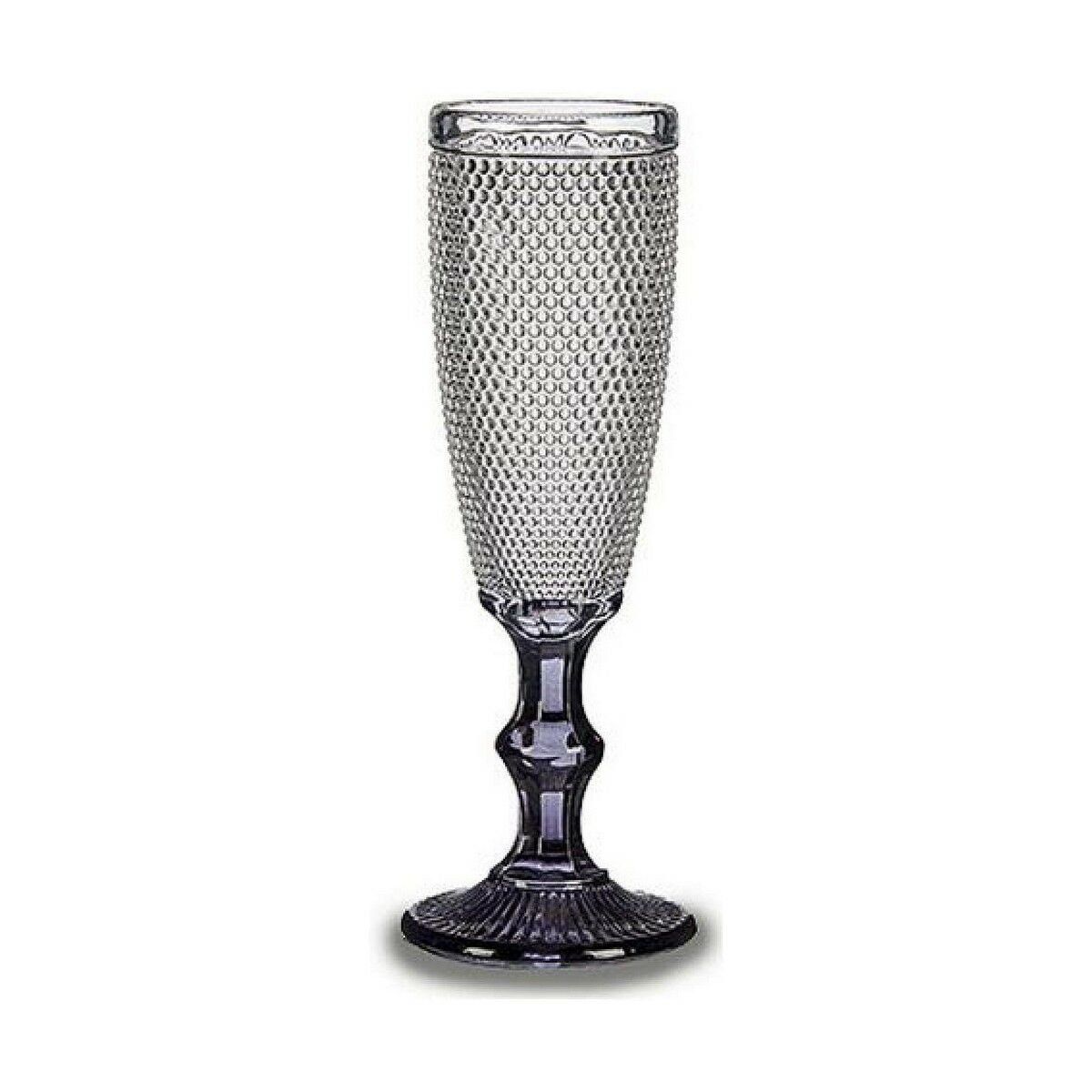 Champagneglas Poäng Transparent Antracitgrå Glas 6 antal (185 ml) - 2