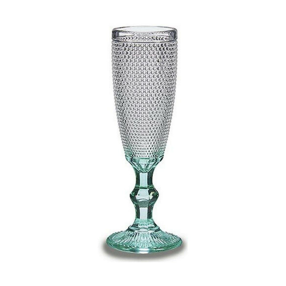 Champagneglas Poäng Transparent Turkos Glas 6 antal (185 ml) - 2