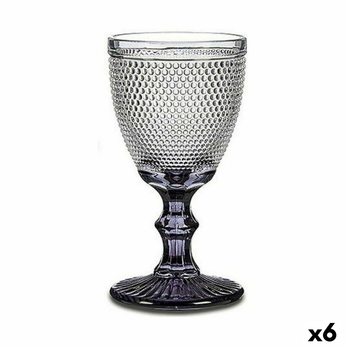 Vinglas Poäng Transparent Antracitgrå Glas 240 ml (6 antal)