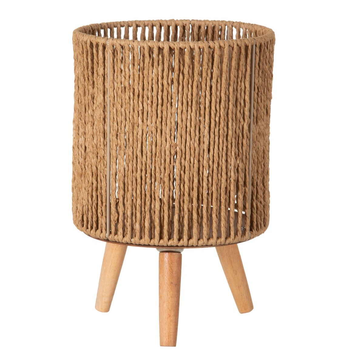 Ljusstakar 22 x 22 x 33,5 cm Naturell Naturliga fibrer