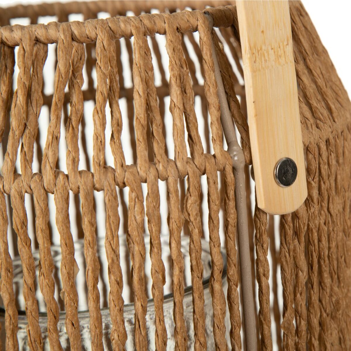 Lykta 28,5 x 28,5 x 34 cm Ljusstakar Naturell Naturliga fibrer - 3