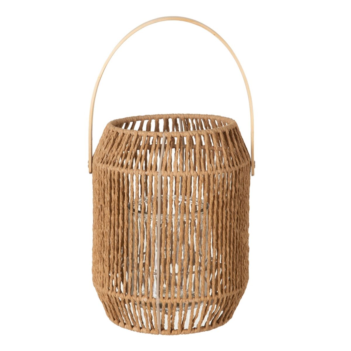Lykta 28,5 x 28,5 x 34 cm Ljusstakar Naturell Naturliga fibrer