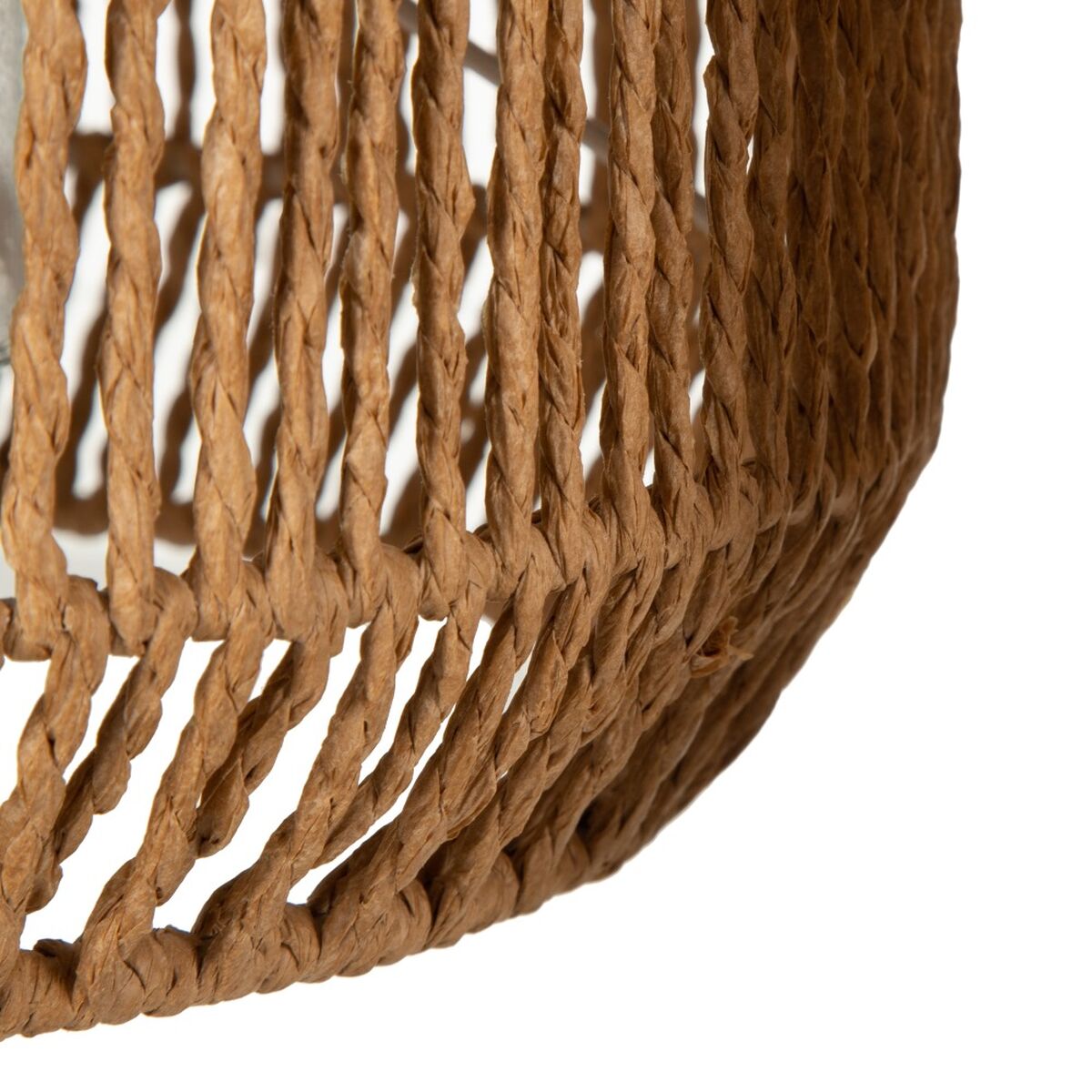 Lykta 28,5 x 28,5 x 34 cm Ljusstakar Naturell Naturliga fibrer - 2