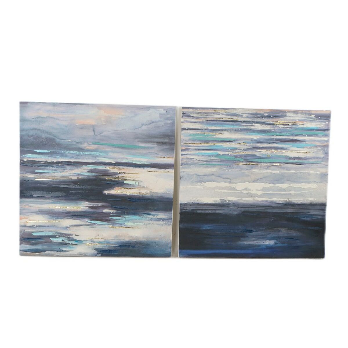 Tavla DKD Home Decor 99,5 x 3,5 x 99,5 cm Abstrakt Modern (2 antal) - 4
