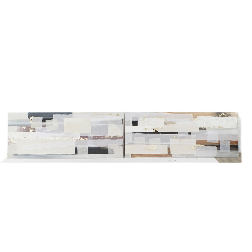 Tavla DKD Home Decor 150 x 3,5 x 60 cm Abstrakt Modern (2 antal) - 2