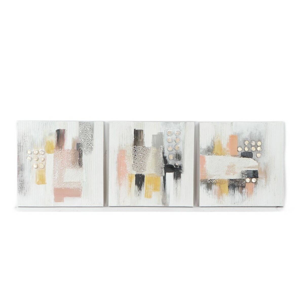 Tavla DKD Home Decor 60 x 2,8 x 60 cm Abstrakt Modern (3 Delar) - 4