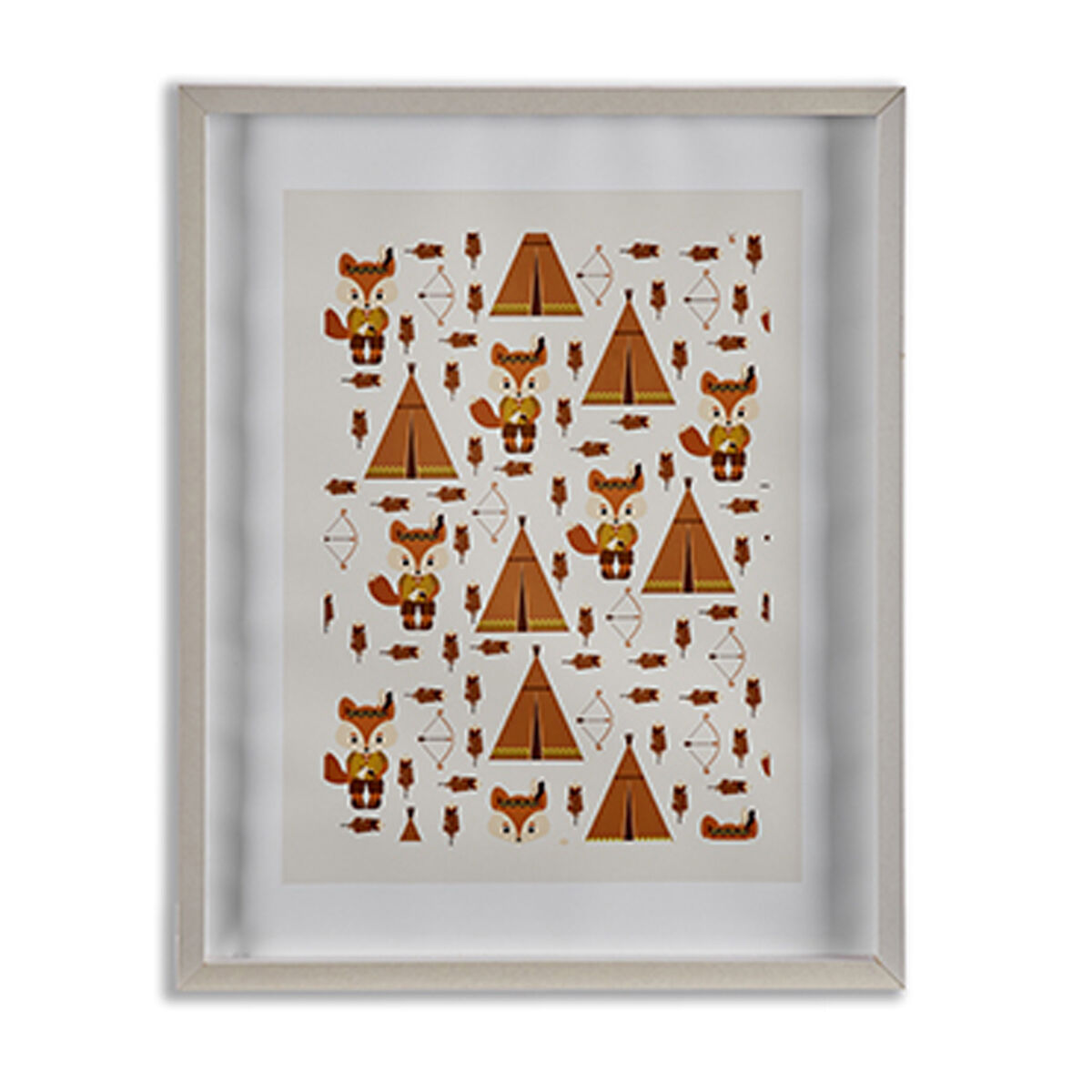 Tavla Brun Trä Vit (6 antal) (2,5 x 52 x 42 cm) - 2
