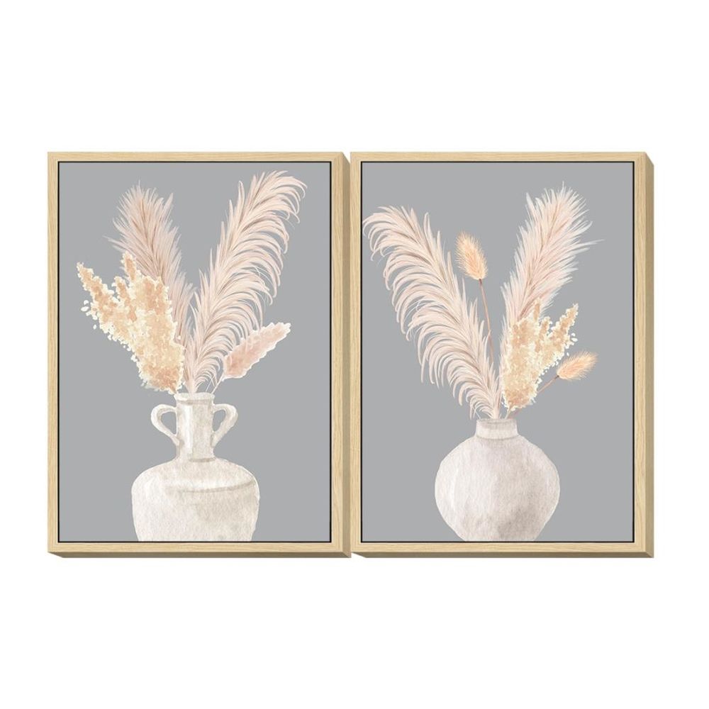 Tavla DKD Home Decor Vas 50 x 4 x 70 cm Shabby Chic (2 antal)