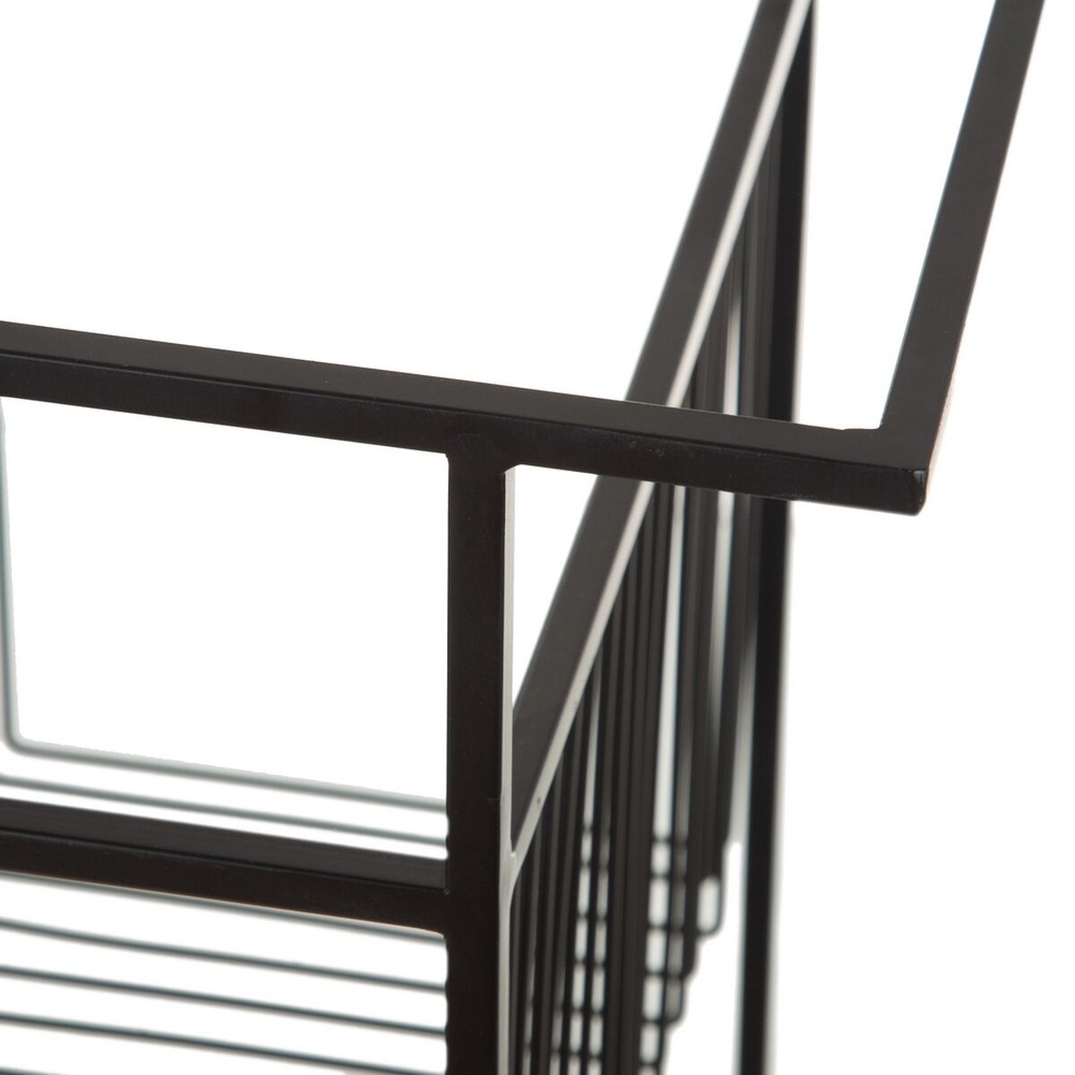 Köksvagn 67 x 40 x 70 cm Glas Svart Metall - 4