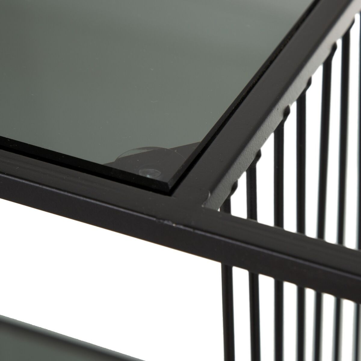 Köksvagn 67 x 40 x 70 cm Glas Svart Metall - 3