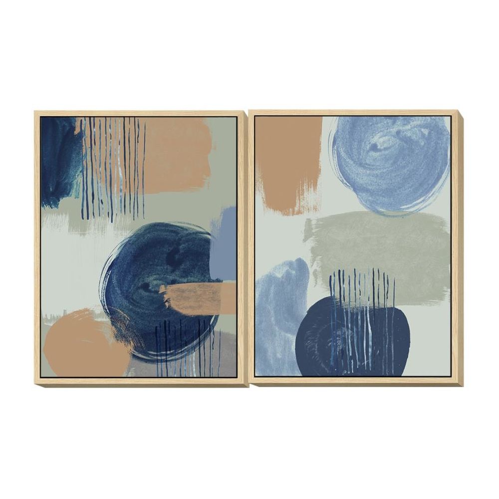 Tavla DKD Home Decor Sixties Abstrakt 60 x 4 x 80 cm (2 antal)
