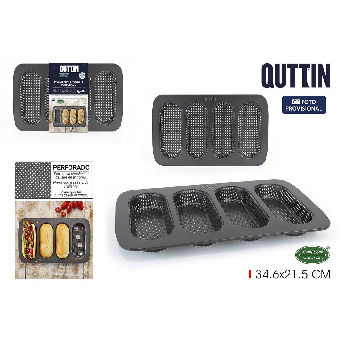 Formgjuten Quttin Baguette 0,5 mm 34,6 x 21,5 x 3 cm - 2