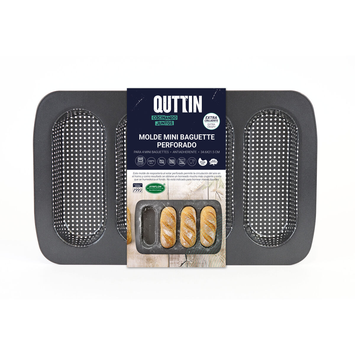 Formgjuten Quttin Baguette 0,5 mm 34,6 x 21,5 x 3 cm