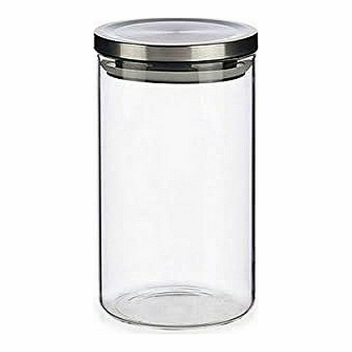 Burk Silvrig Transparent Stål Silikon Glas polypropen (1 L) (10,2 x 18 x 10,2 cm) (12 antal) - 2