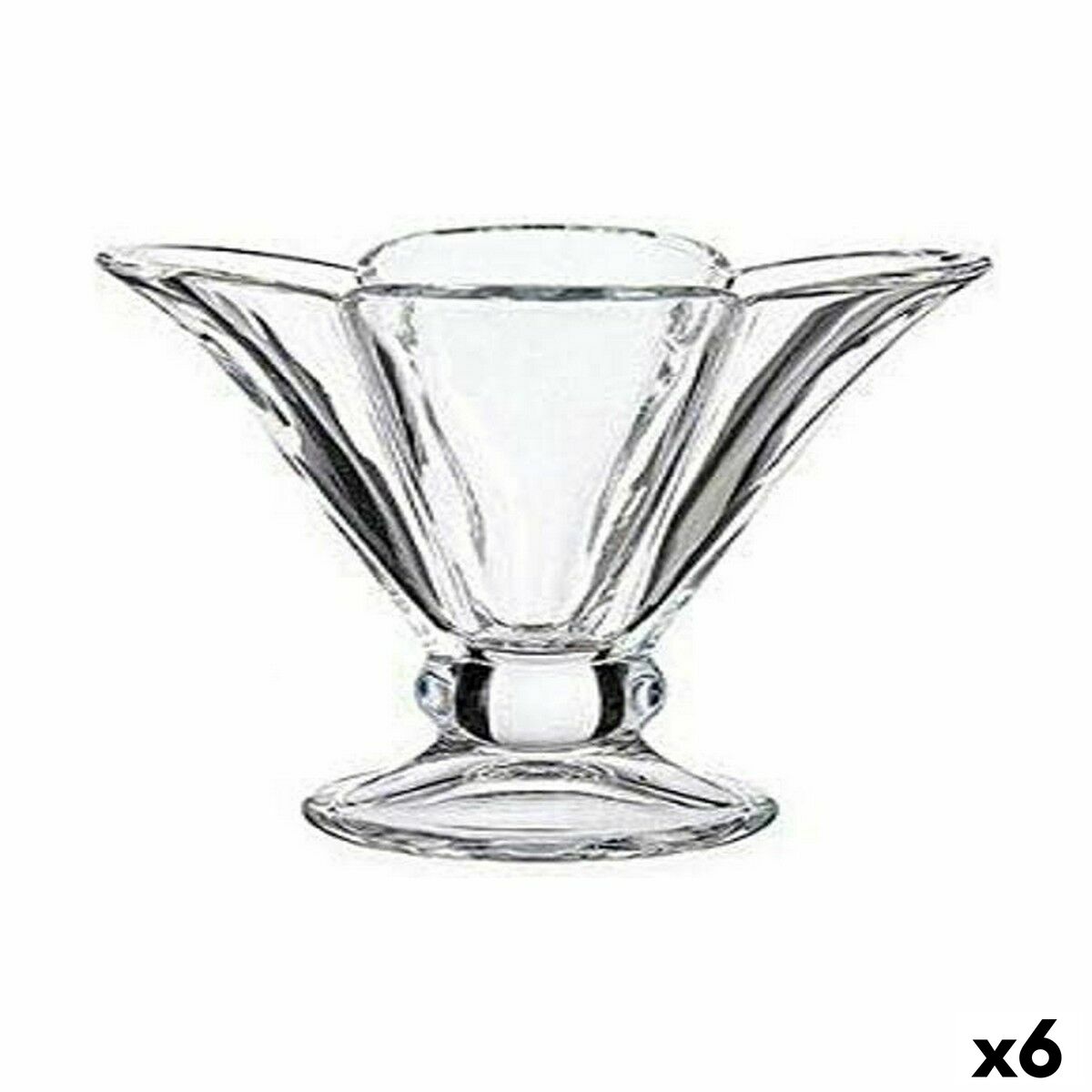 Glass- och milkshakeglas Blomster Glas Transparent 6 antal (200 ml)