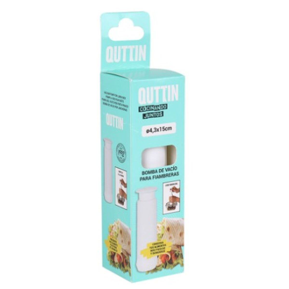 Manuell vakuumpump Quttin   Lunchlåda Ø 4,3 x 15 cm - 2