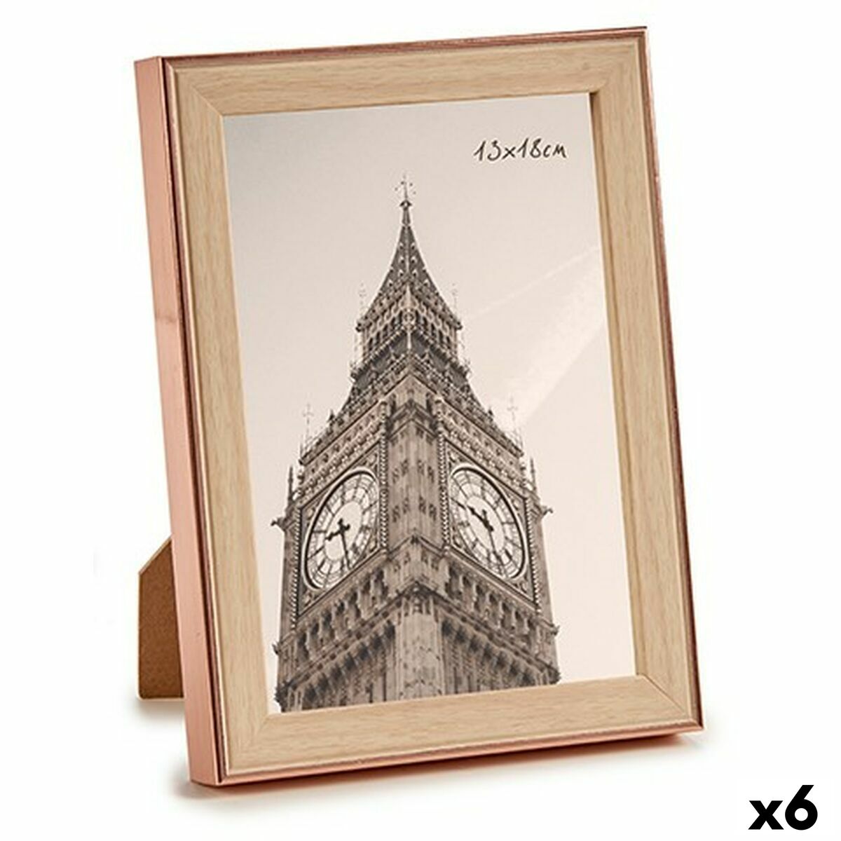 Fotoram Brun Koppar Plast Glas (15,6 x 2 x 20,7 cm) (6 antal)