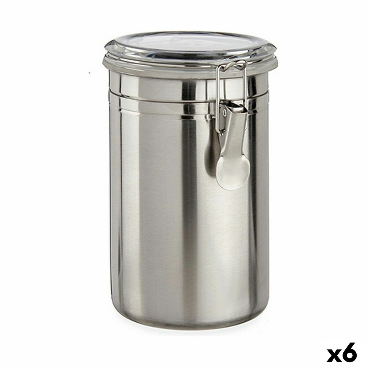 Burk Silvrig Rostfritt stål (1 L) (6 antal)