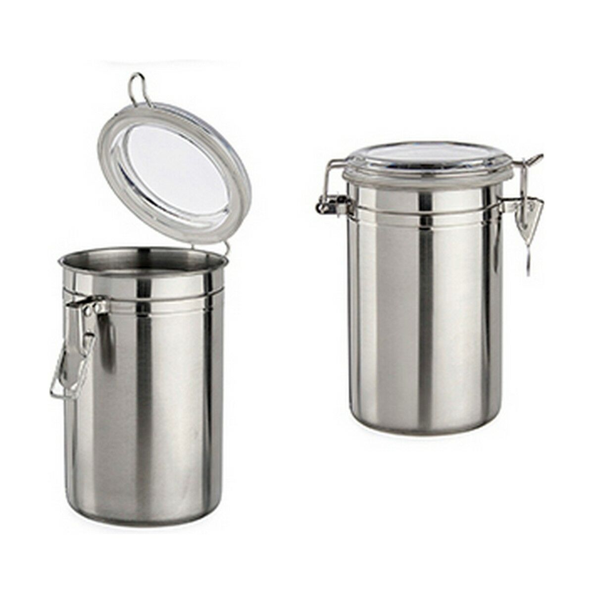 Burk Silvrig Rostfritt stål (1 L) (6 antal) - 2
