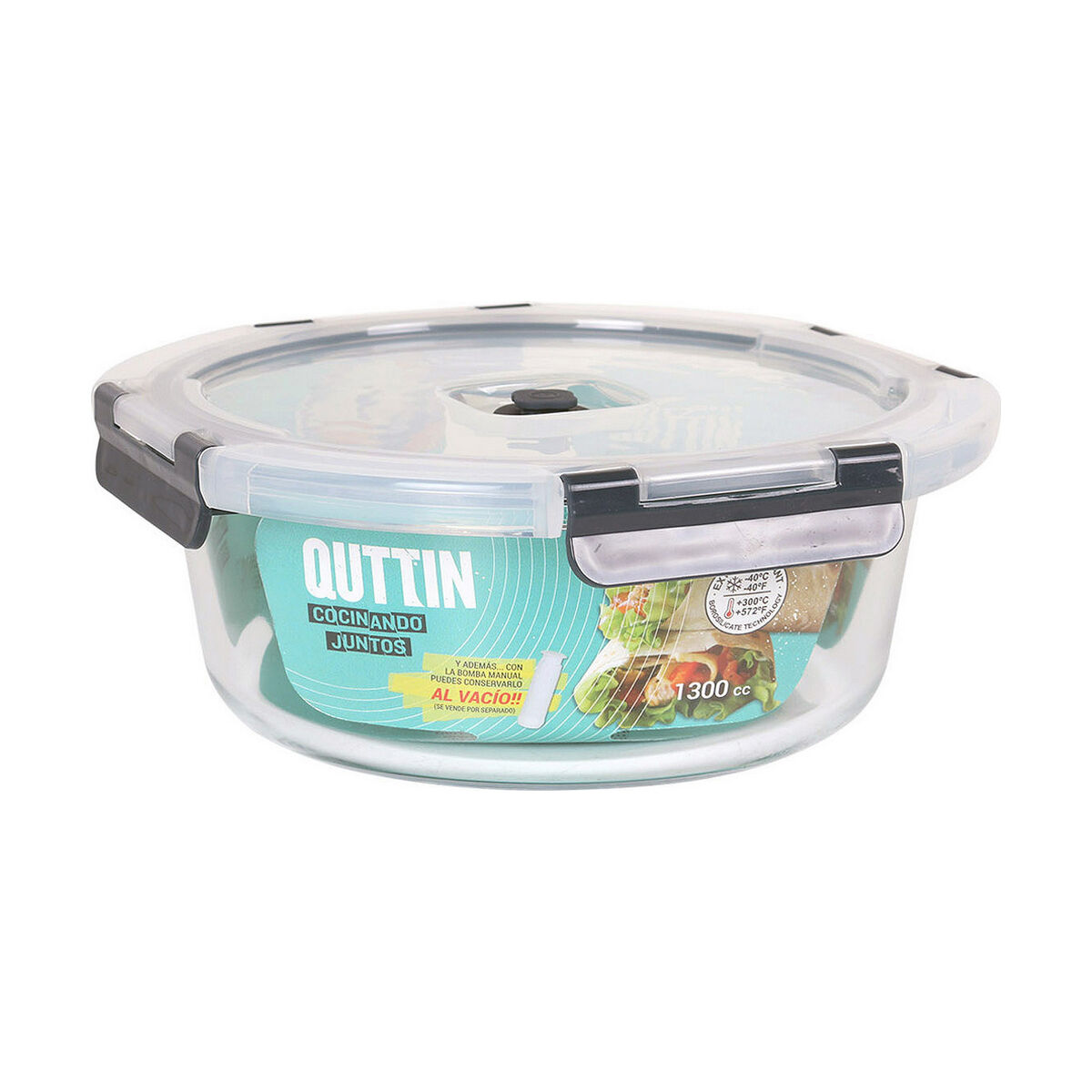 Lunchlåda Quttin   Rund ø 20,5 x 8,5 cm 1,3 L