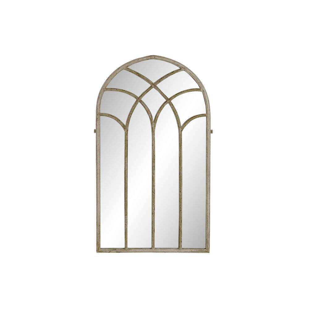 Väggspegel DKD Home Decor Speglar Metall Vit (75 x 4 x 125.5 cm)