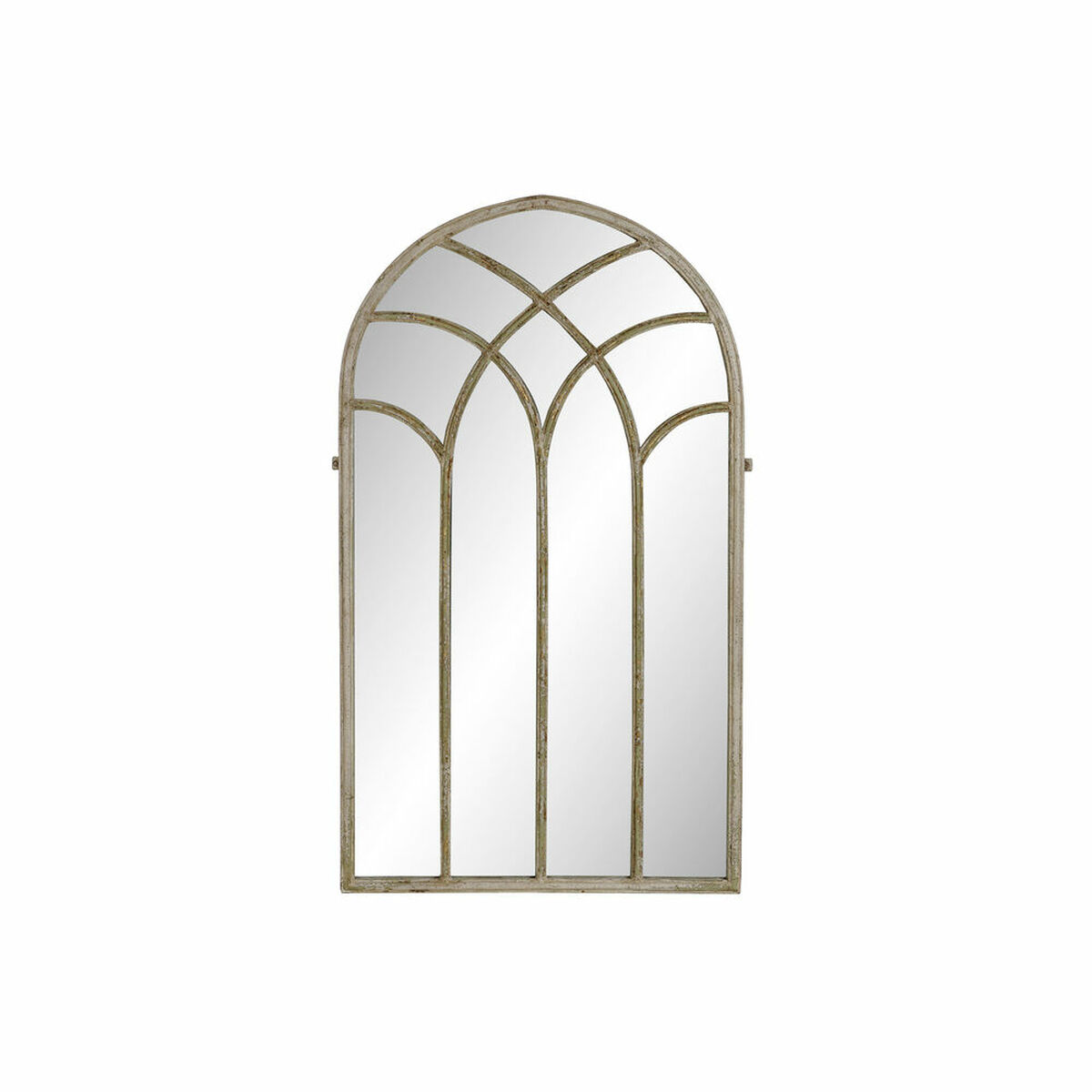Väggspegel DKD Home Decor Speglar Metall Vit (75 x 4 x 125.5 cm) - 3