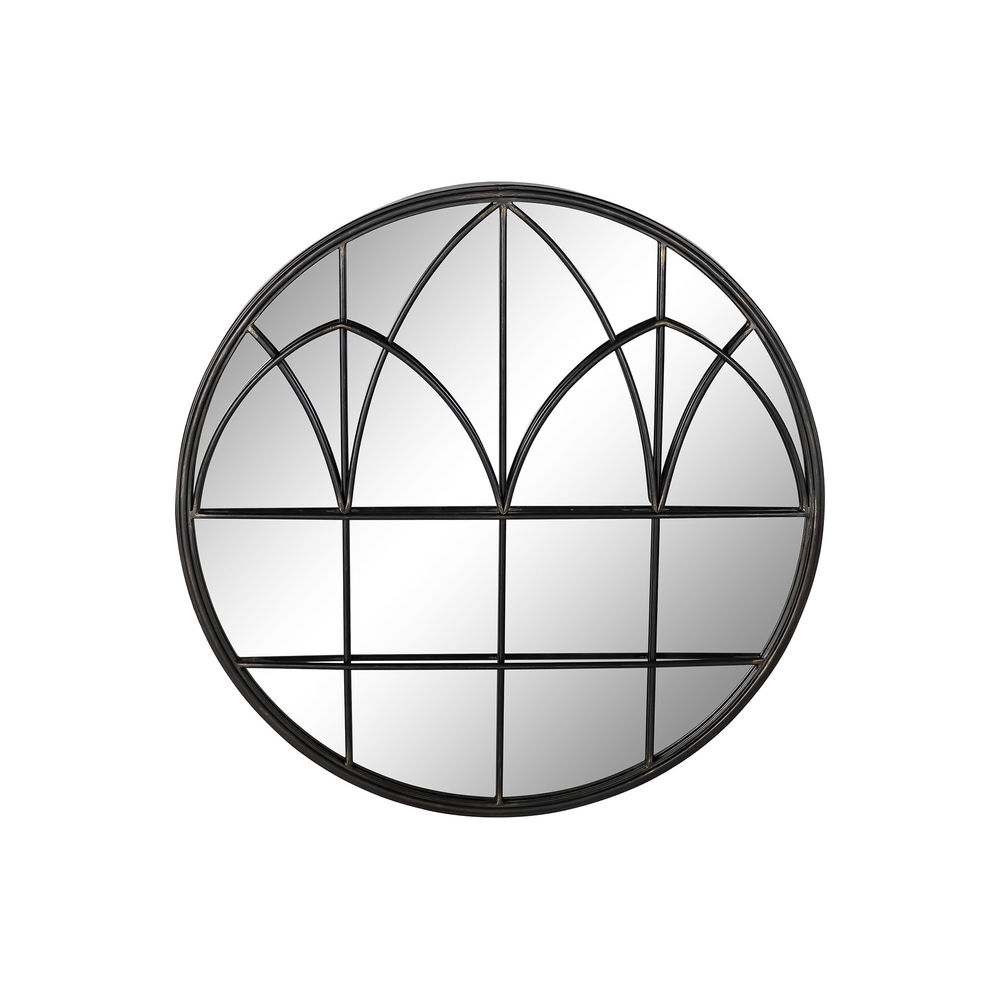 Väggspegel DKD Home Decor Svart Metall (76 x 4 x 76 cm)