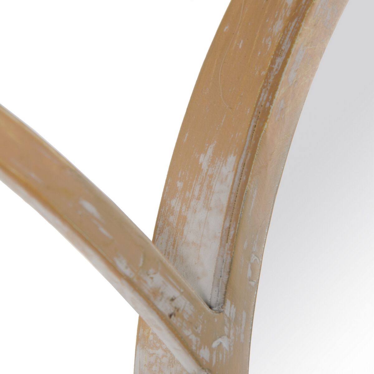 Väggspegel 70 x 2,5 x 70 cm Naturell Metall Vit - 3