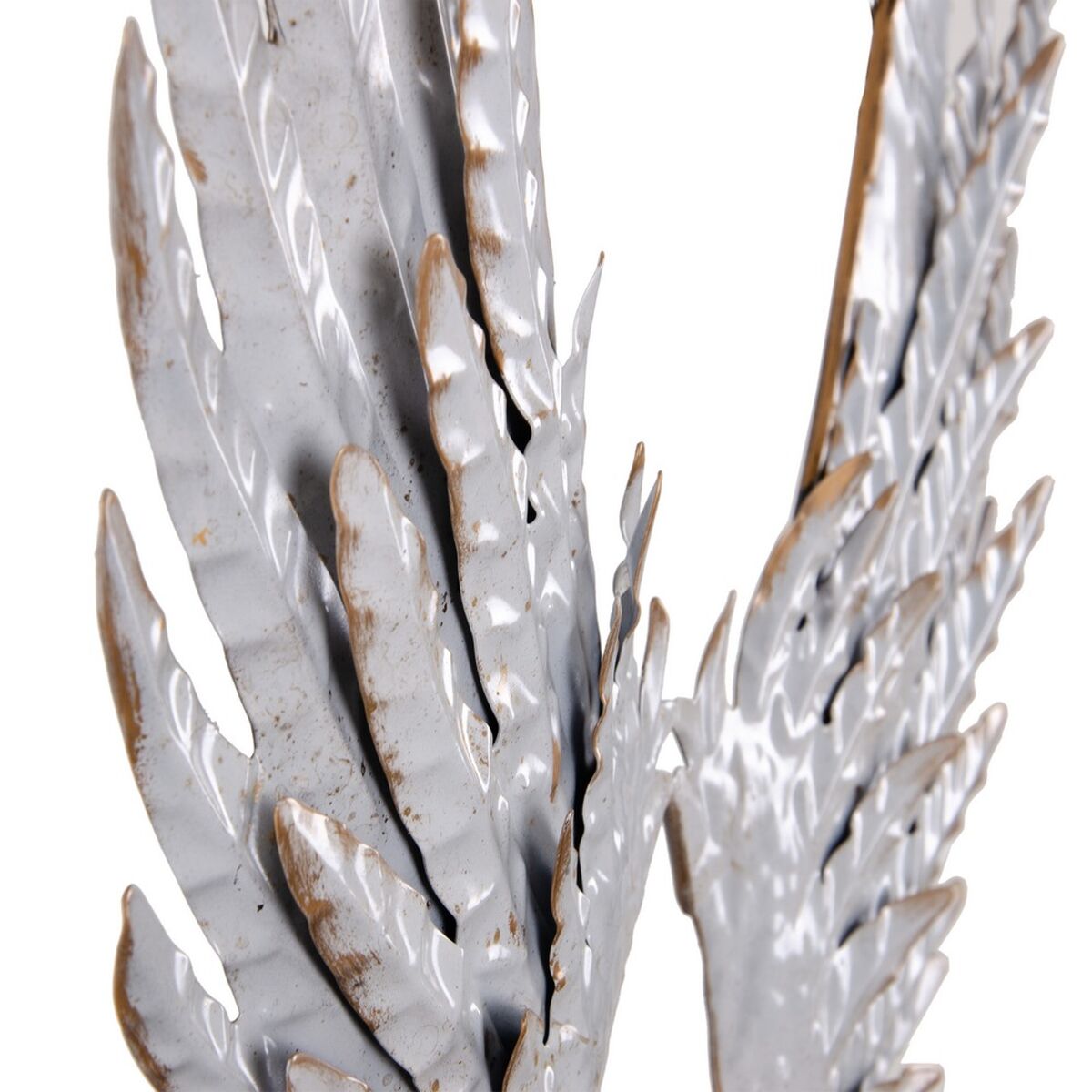 Ljusstakar 45,5 x 12,5 x 51 cm Gyllene Metall Vit - 4