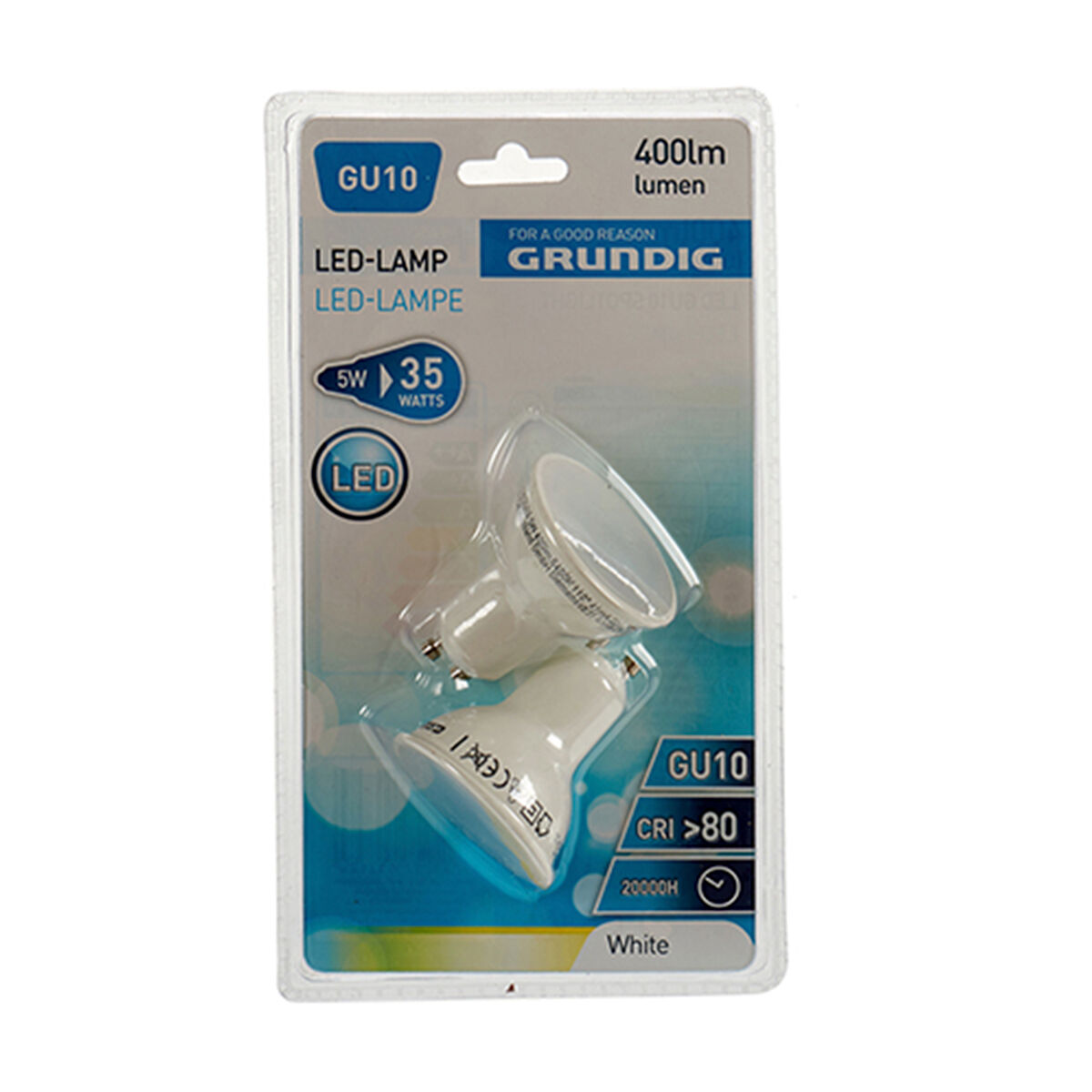 LED-lampa Grundig 6400 K Vit 5 W GU10 400 lm (5 x 6 x 5 cm) (10 antal) - 3
