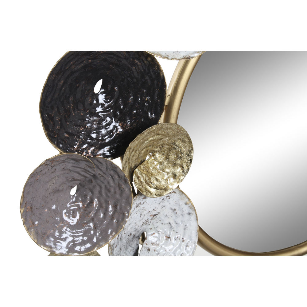 Väggspegel DKD Home Decor Svart Metall Gyllene (67.3 x 6.5 x 67.3 cm) - 3