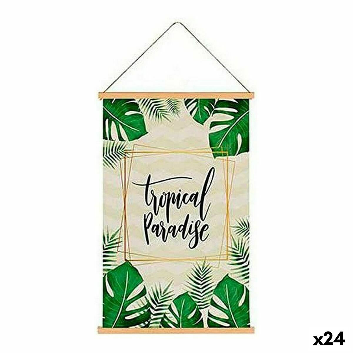 Kanvas Brun Grön Löv av en växt (1 x 79 x 51 cm) (24 antal)