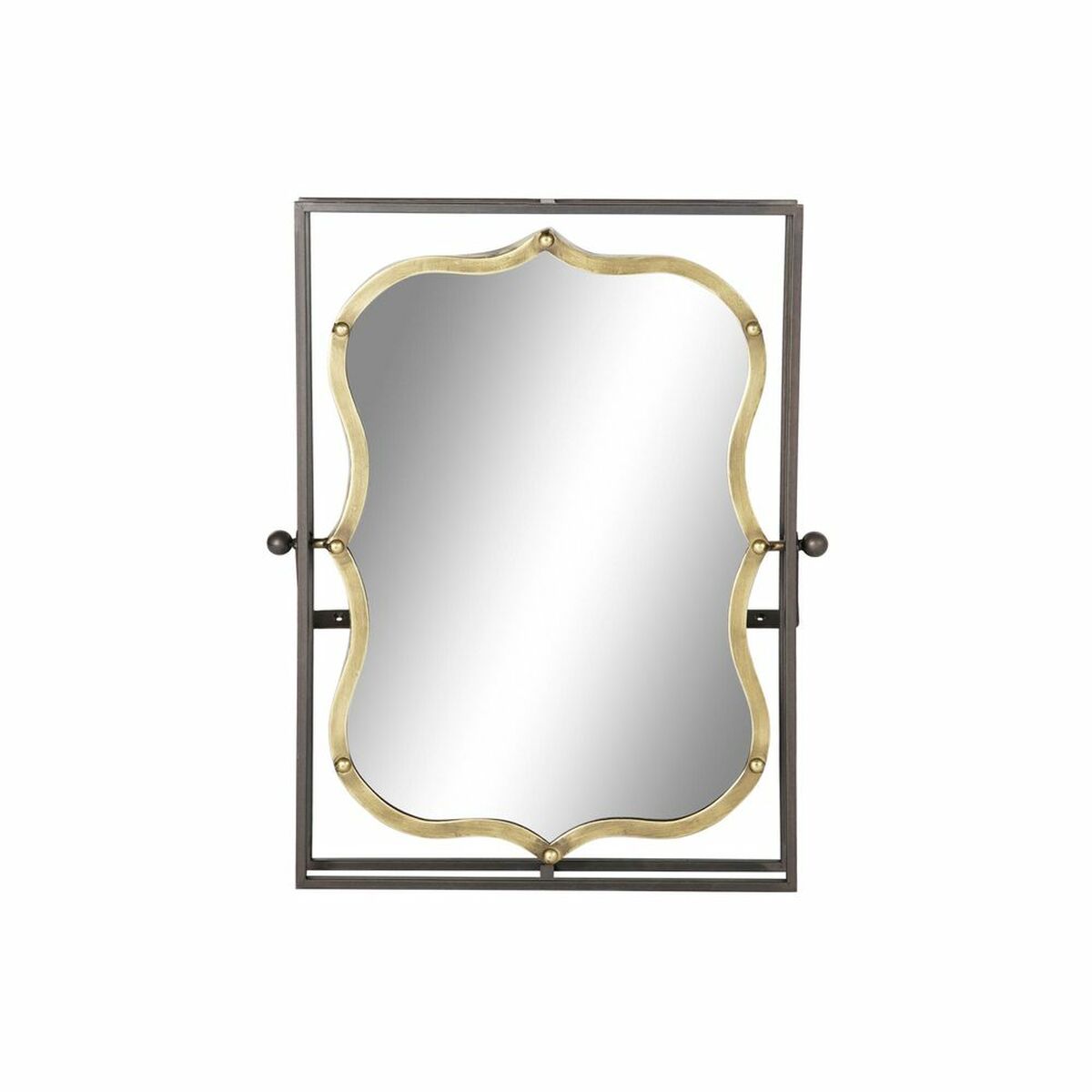 Väggspegel DKD Home Decor Svart Metall Gyllene (51.5 x 12 x 65 cm) - 3