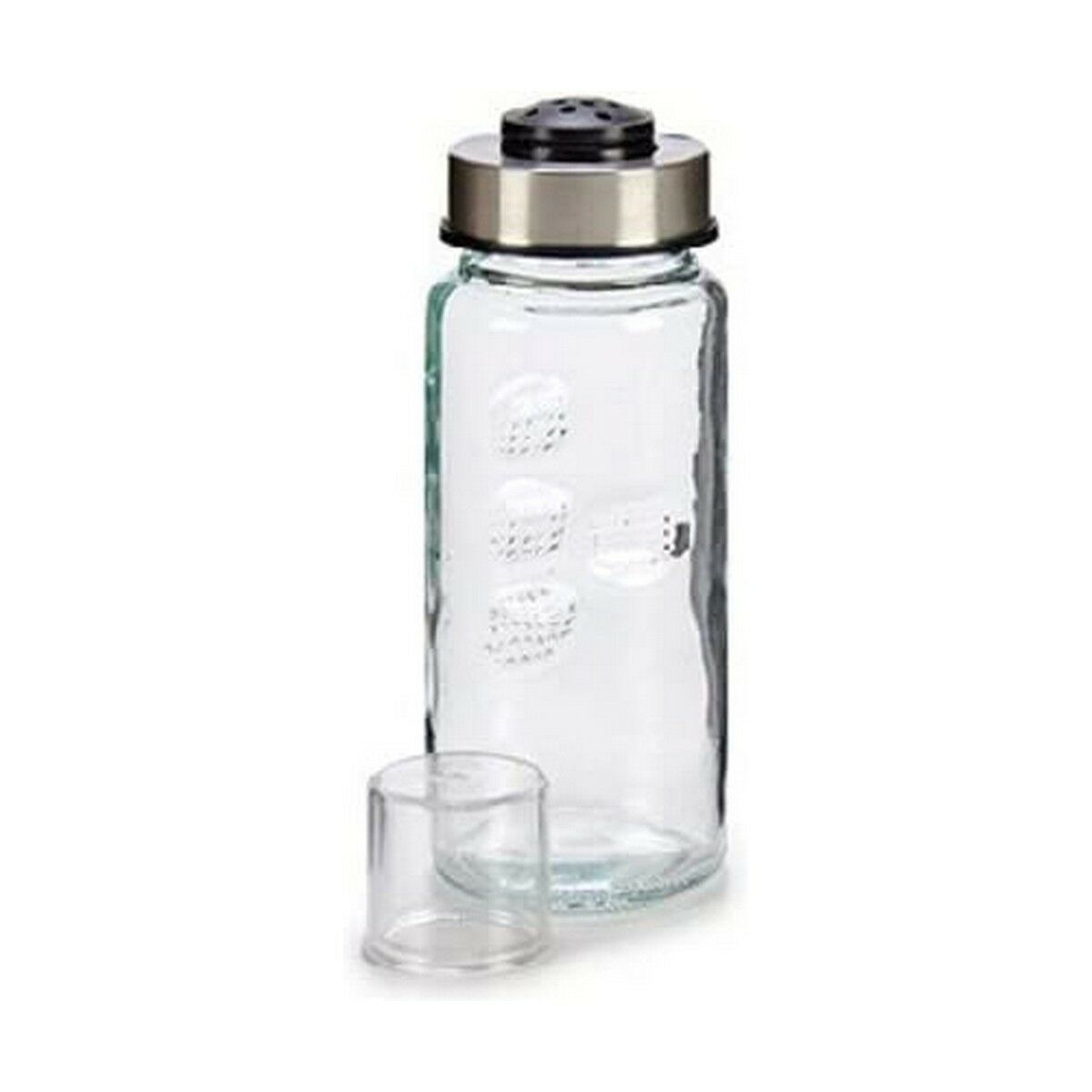 Saltkällare Silvrig Transparent Stål Glas (230 ml) (6 antal) - 3