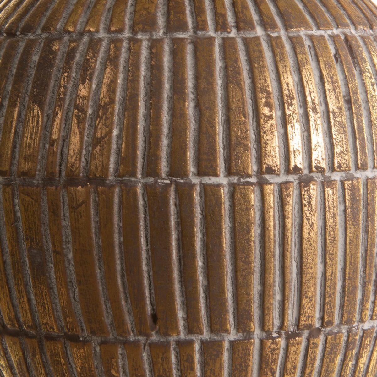 Vas 19 x 19 x 43 cm Keramik Gyllene Vit - 3