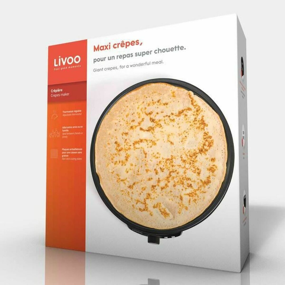 Pannkaksmaskin Livoo DOP196 1000W Svart - 2
