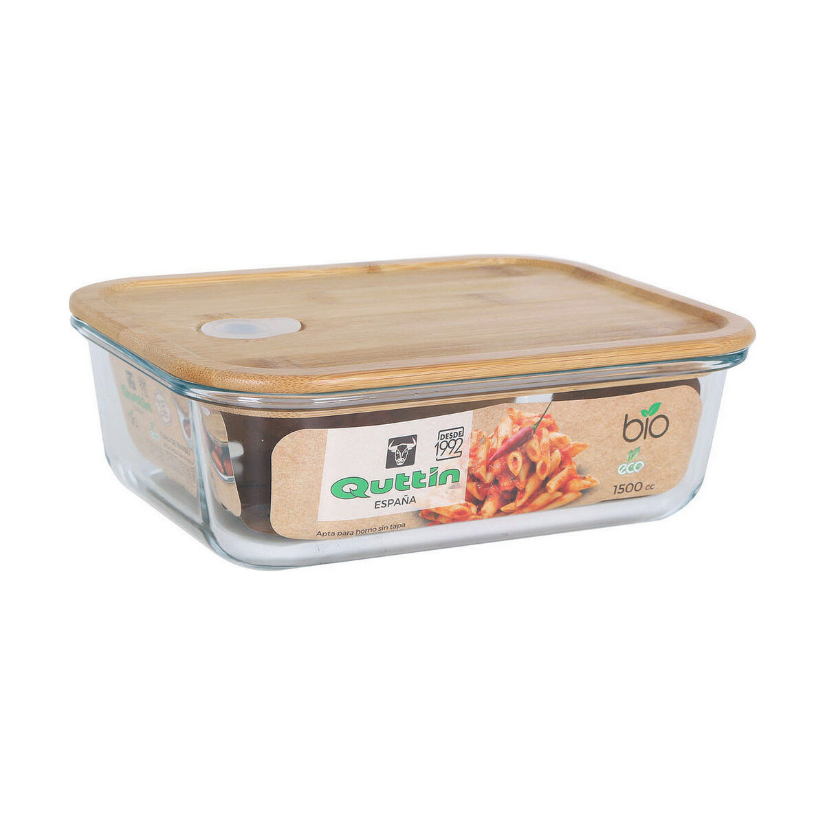 Lunchlåda Quttin   Rektangulär Bambu 22,5 x 16,9 x 7,5 cm 1,5 L