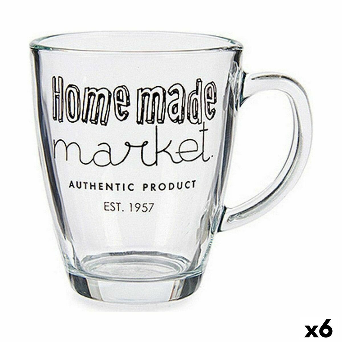 Mugg Transparent Glas 6 antal (320 ml)
