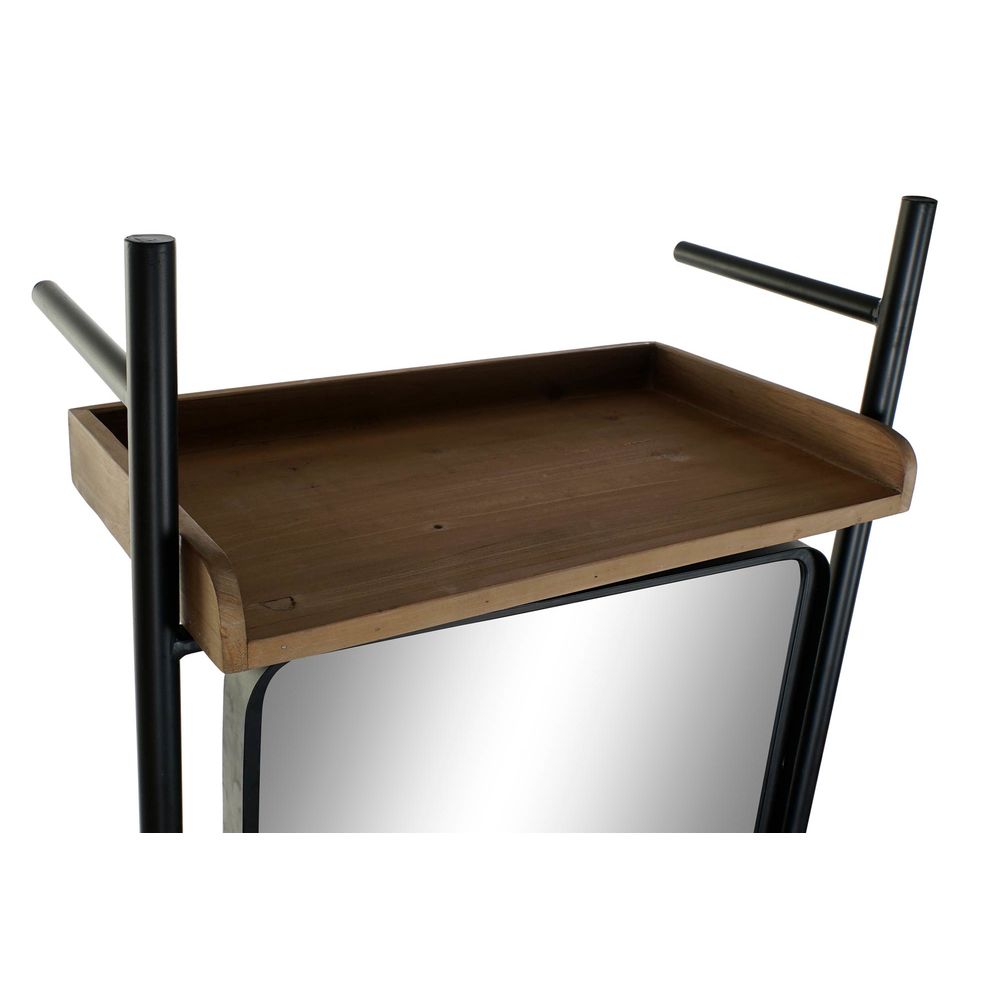 Fristående spegel DKD Home Decor Svart Trä Metall Glas (58 x 30 x 191 cm) - 3