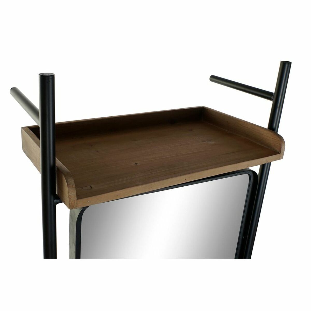 Fristående spegel DKD Home Decor Svart Trä Metall Glas (58 x 30 x 191 cm) - 6