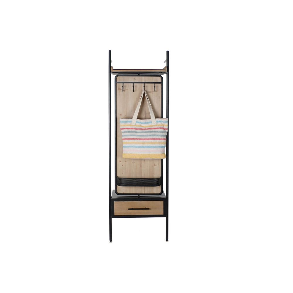 Fristående spegel DKD Home Decor Svart Trä Metall Glas (58 x 30 x 191 cm) - 2