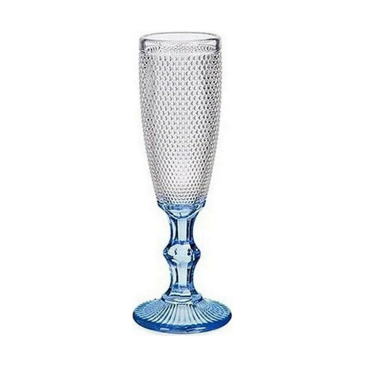 Champagneglas Poäng Blå Transparent Glas 6 antal (180 ml) - 2