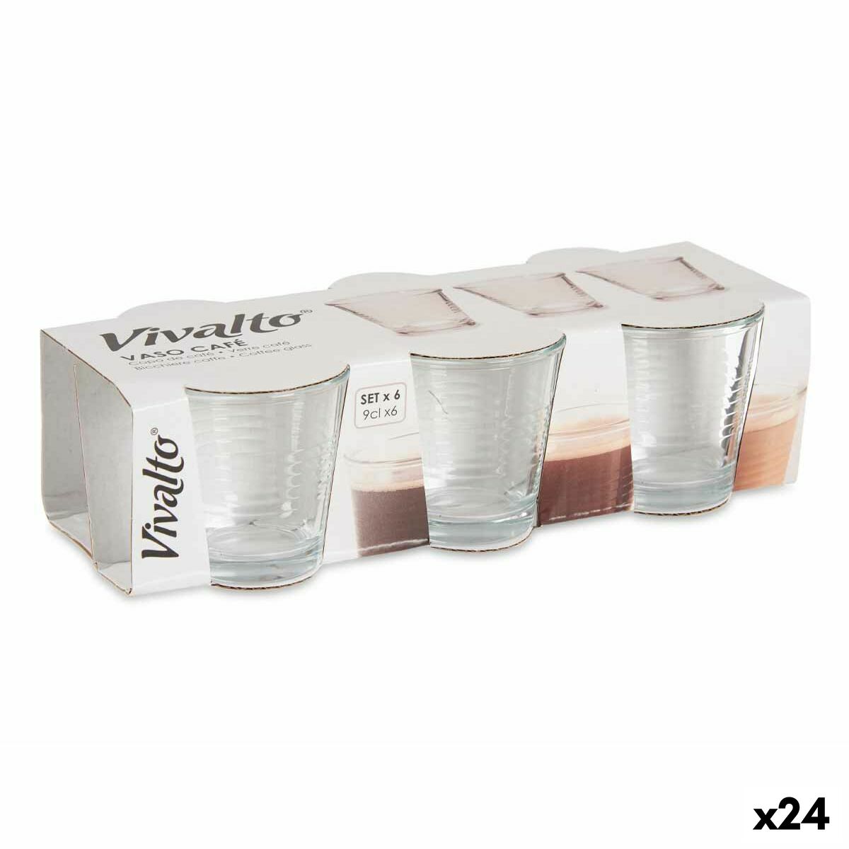 Glasset Transparent Glas (90 ml) (24 antal)