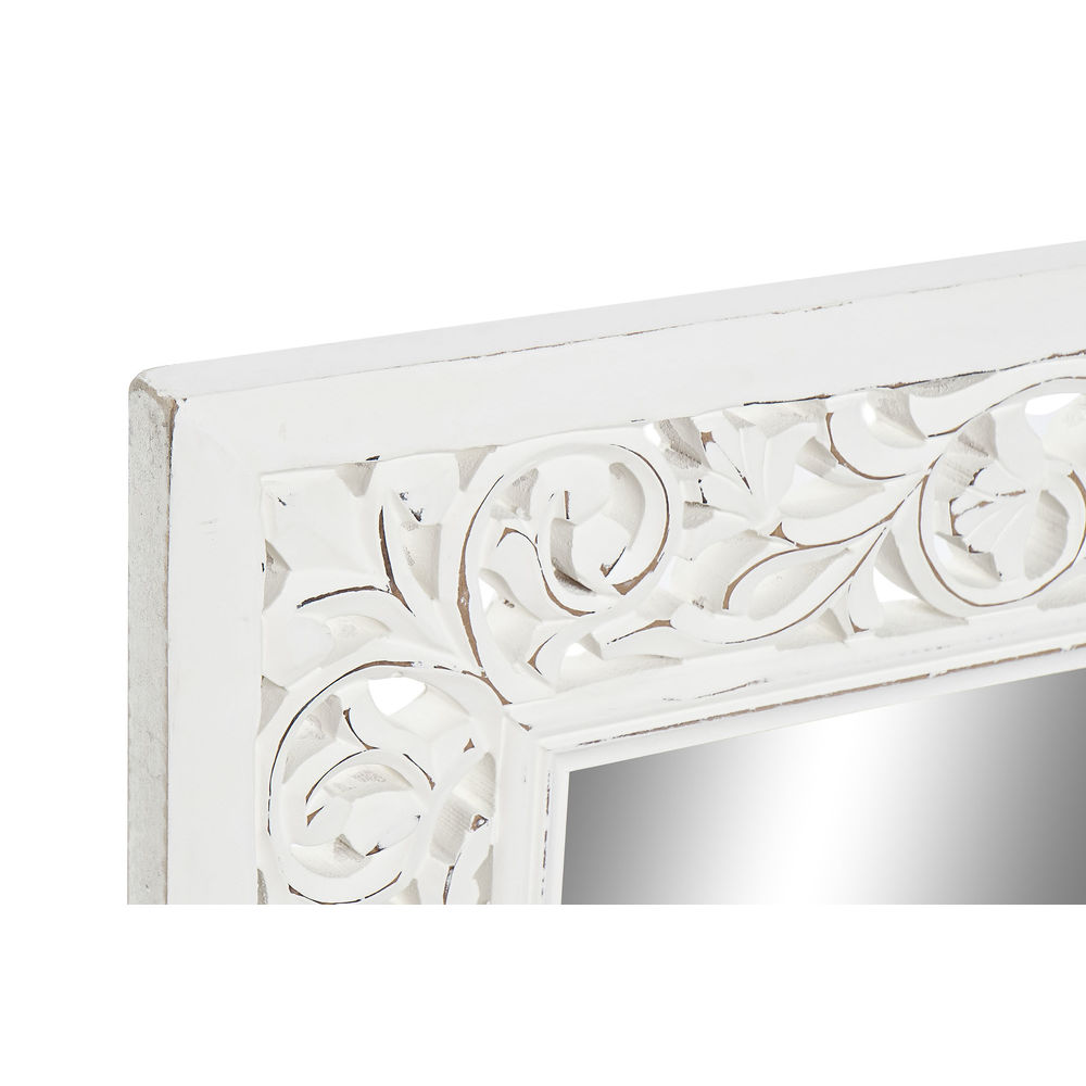 Väggspegel DKD Home Decor 160 x 2,5 x 80 cm Glas Vit Indier Trä MDF - 2