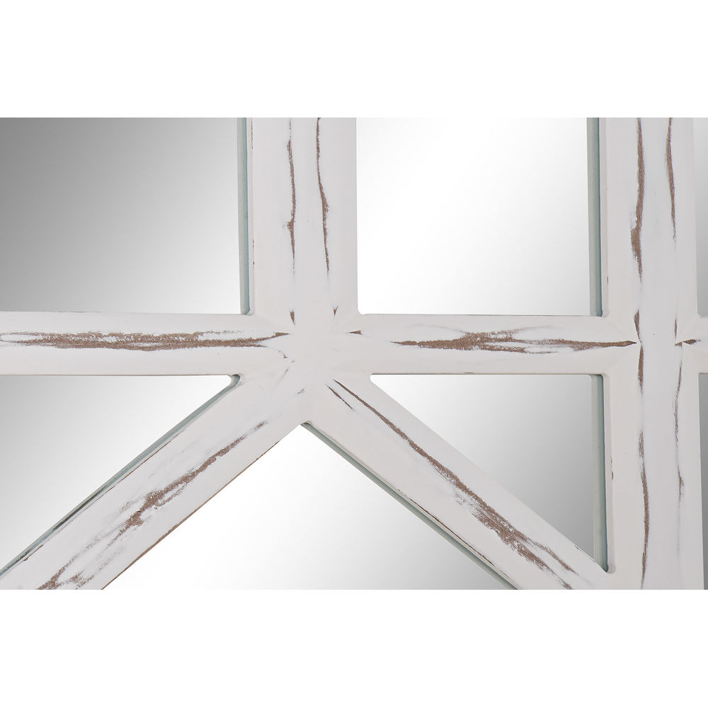 Väggspegel DKD Home Decor Glas Vit Trä MDF Avskalad (91 x 2,5 x 182 cm) - 3