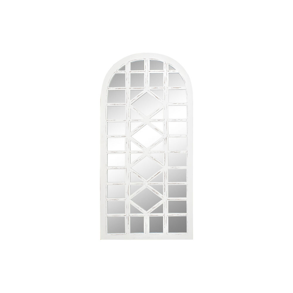 Väggspegel DKD Home Decor Glas Vit Trä MDF Avskalad (91 x 2,5 x 182 cm) - 2