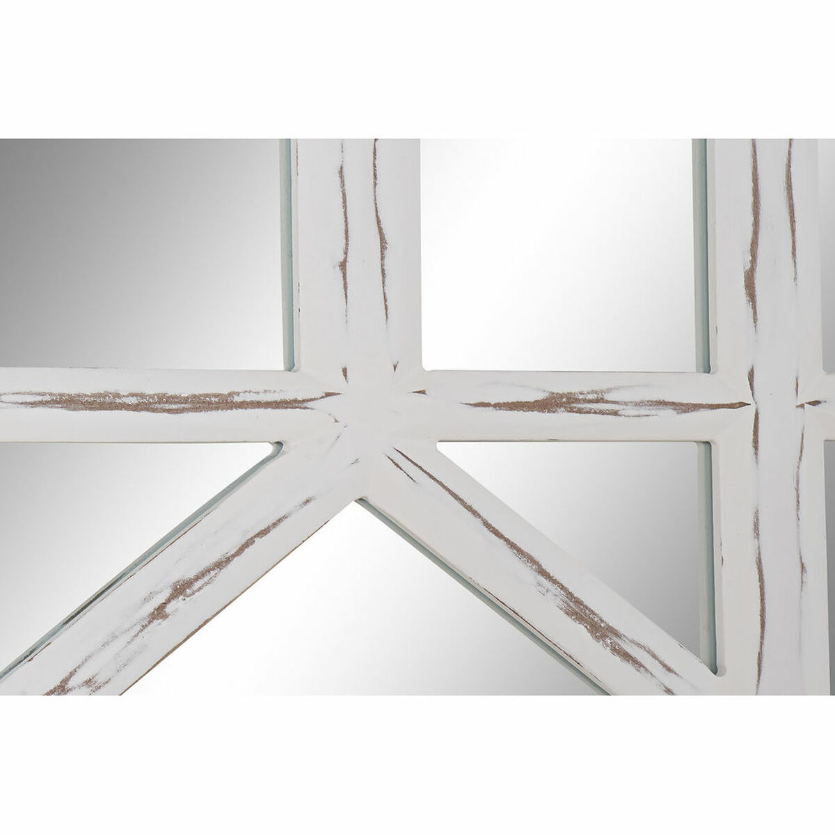 Väggspegel DKD Home Decor Glas Vit Trä MDF Avskalad (91 x 2,5 x 182 cm) - 6